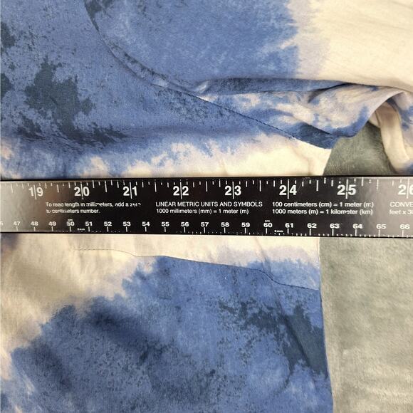 Womens‎ Top 1X Blue Tie Dye Boho Peasant Retro Embroidered Casual Artsy Hippie - Picture 5 of 7